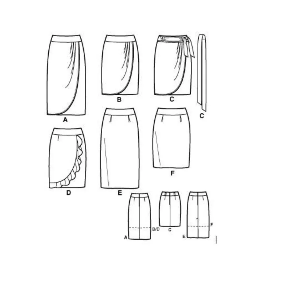 Simplicity Sewing Pattern 2605 Skirt Sash Misses‎ Size 8-16